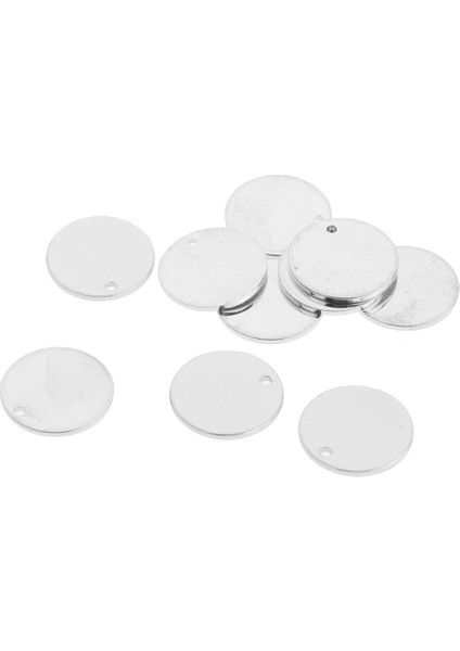 10 Parça Metal Damlası Yuvarlak Daire Disk Dangle Bırak Küpe Kadınlar Için Çapı 1 cm (Yurt Dışından)