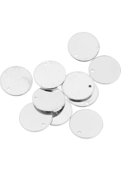 10 Parça Metal Damlası Yuvarlak Daire Disk Dangle Bırak Küpe Kadınlar Için Çapı 1 cm (Yurt Dışından)