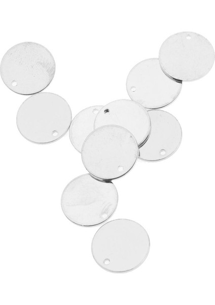 10 Parça Metal Damlası Yuvarlak Daire Disk Dangle Bırak Küpe Kadınlar Için Çapı 1 cm (Yurt Dışından)