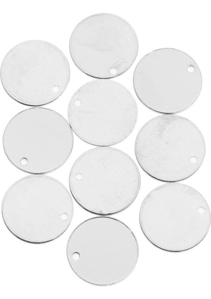 10 Parça Metal Damlası Yuvarlak Daire Disk Dangle Bırak Küpe Kadınlar Için Çapı 1 cm (Yurt Dışından)