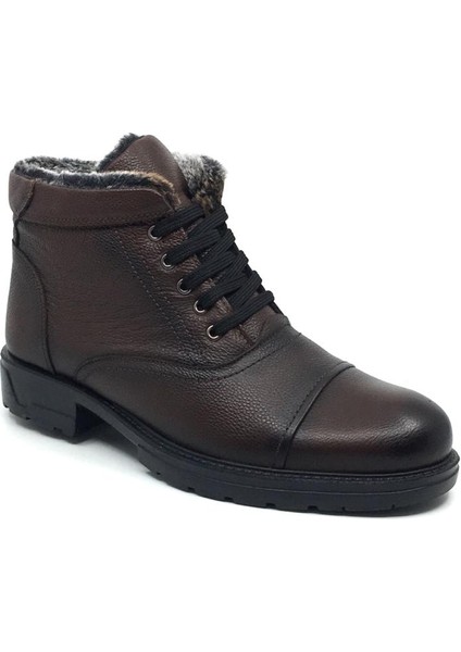Deri Erkek Günlük Kışlık Rahat Içi Kürklü Suya ve Soğuğa Dayanıklı Fermuarlı Bot 39-45