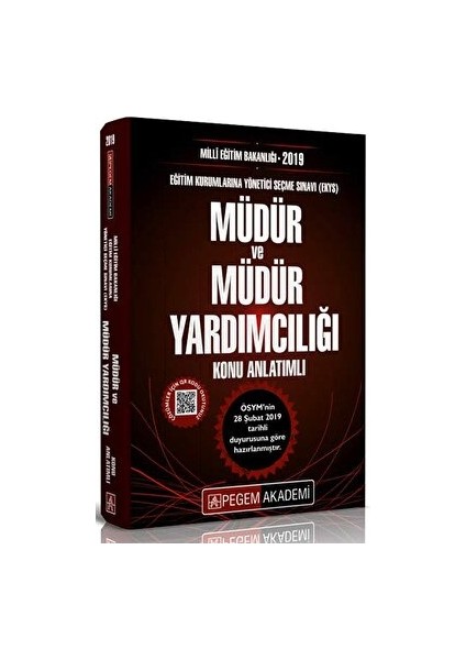 2019 MEB Müdür ve Müdür Yardımcılığı EKYS Sınavlarına Hazırlık Kitabı Konu Anlatımlı
