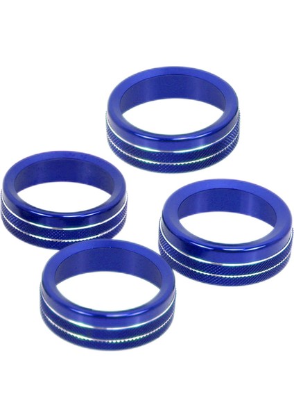 4pcs Klima Anahtarı Düğmesi Kapağı Kaplama Parçalar Için Uygun Mavi Mavi(Yurt Dışından)