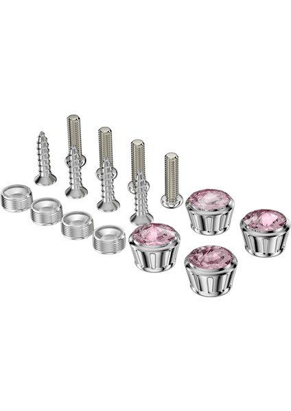 16PCS Araba Plaka Vidası - Gümüş (Yurt Dışından)
