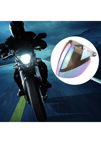 3 Snap Visor Lens Kalkanı Açık Yüz Kaskları Için Retro Ön Cam Dayanıklı Koyu Gri(Yurt Dışından) modelleri