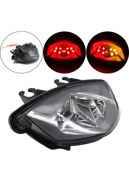 Suzuki GSX-S1000F Için LED Kuyruk Işığı Freni Sinyal Işığı 15-20 Füme Siyah fırsatları