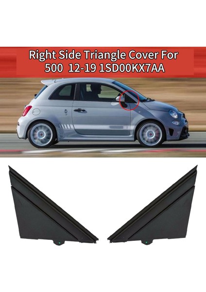 2pcs Araba Kapısı Ayna Bayrağı Fiat Için Uygun 500 2012-2019 1SH17KX7AA Mat Siyah fırsatları