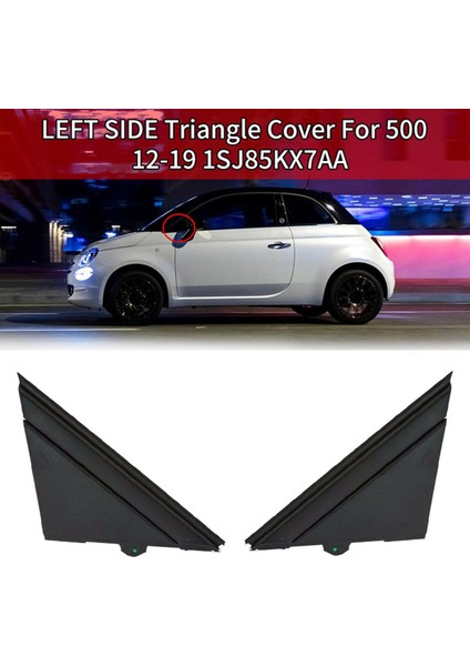2pcs Araba Kapısı Ayna Bayrağı Fiat Için Uygun 500 2012-2019 1SH17KX7AA Mat Siyah indirimleri