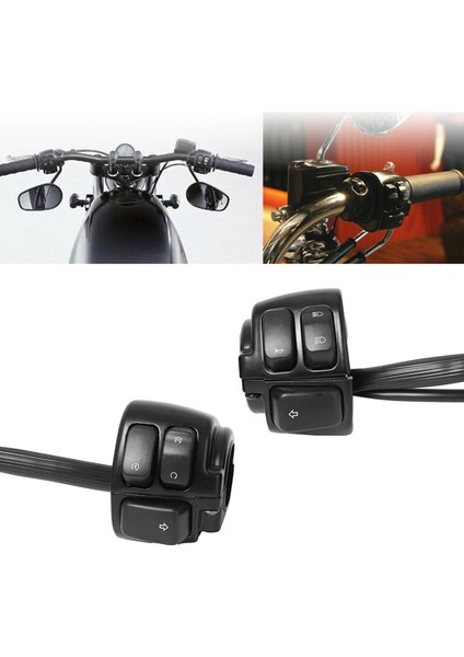 1 "25MM Motosiklet Gidon Anahtarı Kablo Demeti Harley Softail Black'e Uyuyor fırsatları