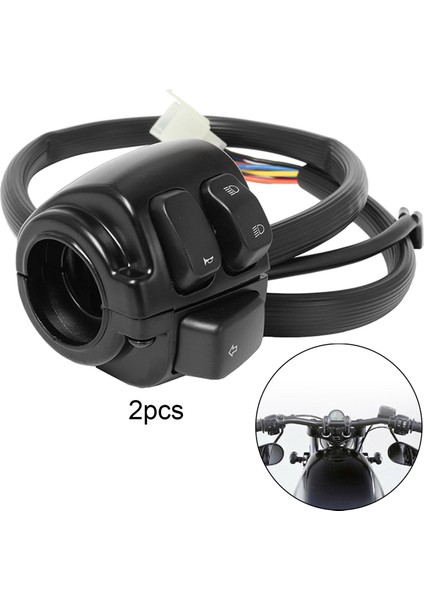 1 "25MM Motosiklet Gidon Anahtarı Kablo Demeti Harley Softail Black'e Uyuyor indirimleri