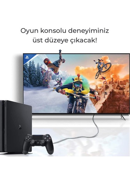 NHD03 4K@60Hz HDMI 2.0 Ethernet 18 Gbps. Veri Aktarım Destekli 3D Ready Nikel Kaplama 3 Metre HDMI Kablo