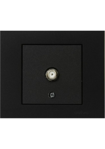 Grano Metalik Siyah Tv Prizi, F Tipi Çerçeveli