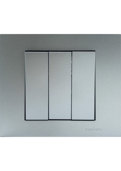 Grano Gümüş Üçlü Anahtar Çerçeveli