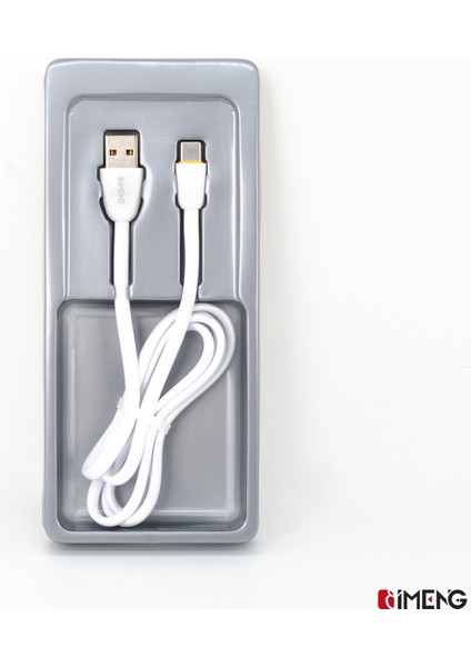 Imeng 3.1A Usba To Type-C Data ve Hızlı Şarj Kablosu ML109 Beyaz