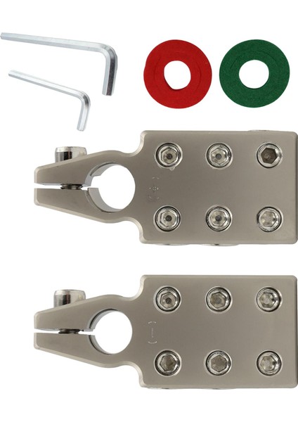 Araba 6 Yolu Pil Terminal Kelepçesi 1/0 Awg Göstergesi Yıkayıcı Koruyucu Elyaf(Yurt Dışından)