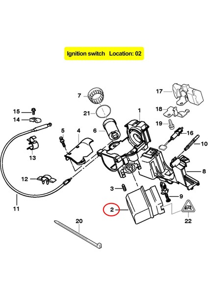 61326901961 Ateşleme Başlangıç ​​anahtarı 61328363706 Bmw LS1108 CS1038