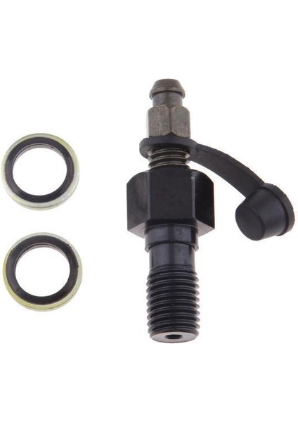 3xmotorcycle Fren Kaliperi Banjo Cıvatası ve Kanama Meme Ucuna/vida M10 x 1.25MM Siyah 3 Adet