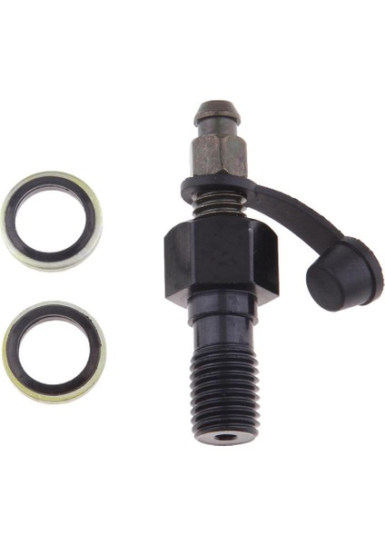 3xmotorcycle Fren Kaliperi Banjo Cıvatası ve Kanama Meme Ucuna/vida M10 x 1.25MM Siyah 3 Adet