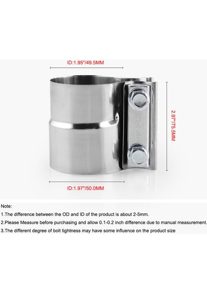 2 Inç Egzoz Borusu Kelepçe Kılıf Bandı Catback Evrensel Araba Kuyruğu Boğaz Kelepçesi fiyatları