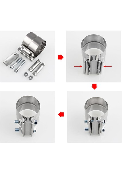 2 Inç Egzoz Borusu Kelepçe Kılıf Bandı Catback Evrensel Araba Kuyruğu Boğaz Kelepçesi indirimleri