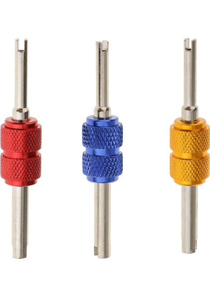 3xdual Head Araba Kamyon Lastik Valfi Kök Çekirdek Çıkma Onarım Anahtarı Aracı - Altın 3 Pcs(Yurt Dışından)