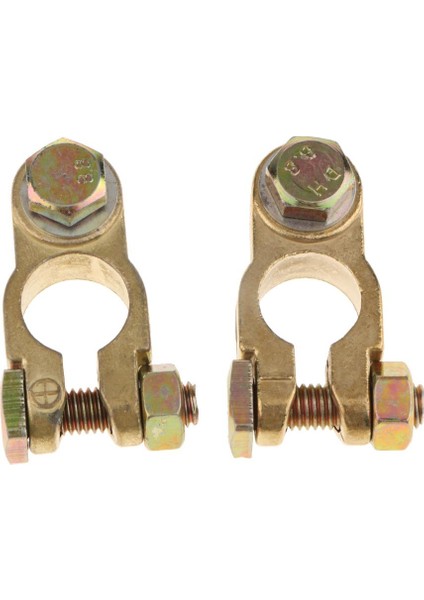 2pcs Altın Pozitif Negatif Düz Tip Pil Terminalleri Kelepçe Konektörleri fiyatları