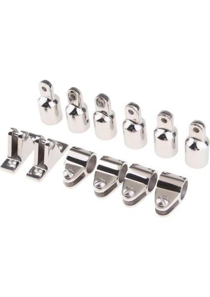 12PCS Deniz Teknesi Güverte Menteşe Montaj Göz Ucu Çene Slayt Seti Bimini Üstü