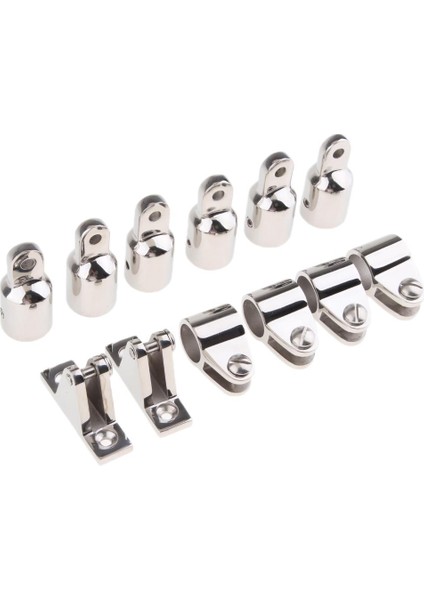 12PCS Deniz Teknesi Güverte Menteşe Montaj Göz Ucu Çene Slayt Seti Bimini Üstü indirimleri