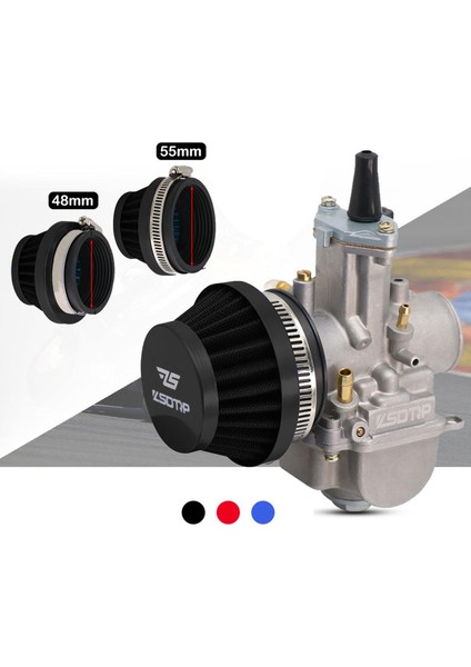 Motosiklet Hava Filtresi Professional Direct, Dirt Bike Için Değiştirilir Atv 48MM Siyah fırsatları