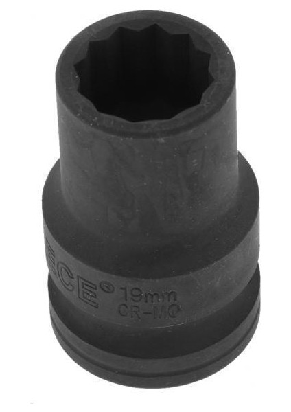3X55MM Uzunluğunda 3/4 "kare Sürücü 12 Nokta Altıgen Derin Darbe Soketi Anahtarı 19MM 3 Adet