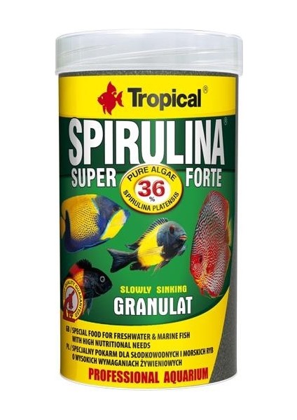 Super Spirulina Forte Gran Balık Yemi 100 gr