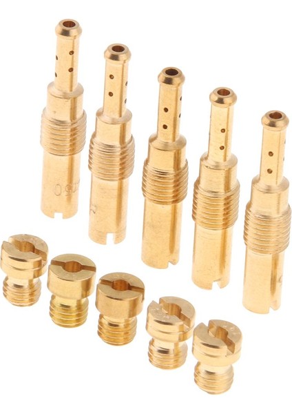 10PCS Bakır Karbüratör Ana Yavaş/ Jet 125 130 & #50 #52 Pwk Oko Cvk indirimleri