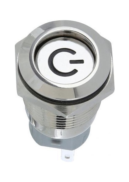 3xdc 12V 16MM Alüminyum LED Araç Aydınlatılmış Mandal Alma Itme Düğmesi Anahtarı Mavi 3 Pc