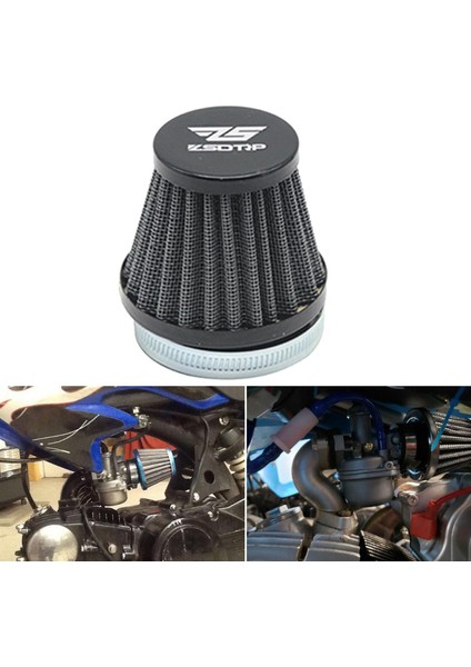Motosiklet Hava Filtresi Professional Direct, Kir Bisikletlerin Değiştirilir Atv 42MM Siyah