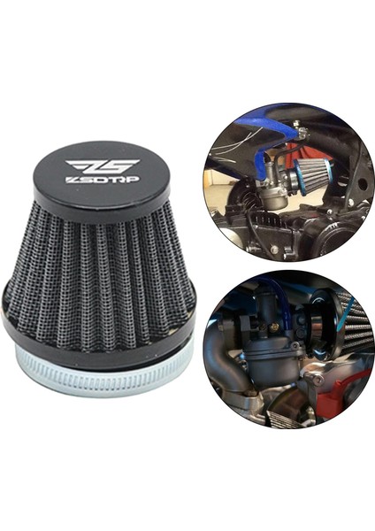 Motosiklet Hava Filtresi Professional Direct, Kir Bisikletlerin Değiştirilir Atv 42MM Siyah