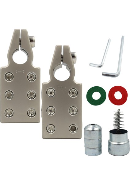 Araba 6 Yollu Pil Terminal Kelepçe Kiti 1/0 Awg Gauge Dayanıklı Takımı Kolay
