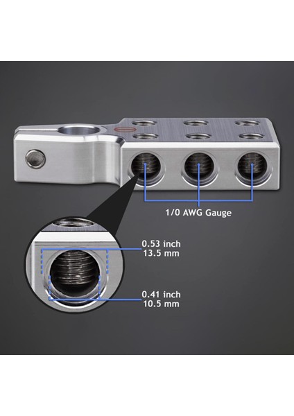 Araba 6 Yollu Pil Terminal Kelepçe Kiti 1/0 Awg Gauge Dayanıklı Takımı Kolay fiyatları