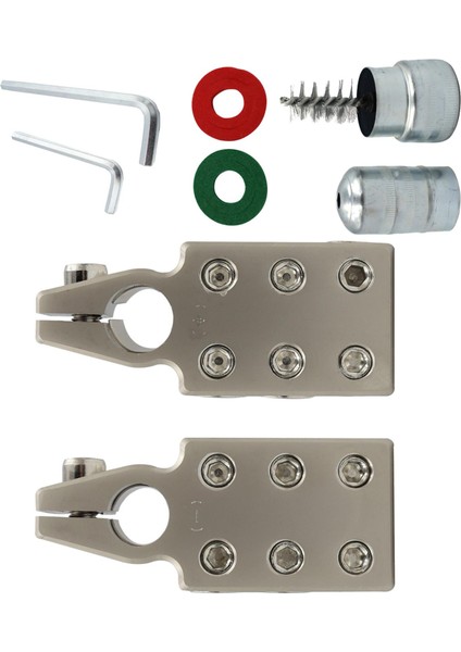Araba 6 Yollu Pil Terminal Kelepçe Kiti 1/0 Awg Gauge Dayanıklı Takımı Kolay fırsatları