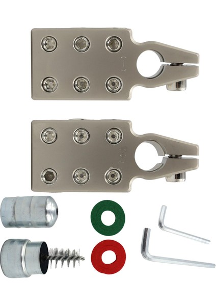 Araba 6 Yollu Pil Terminal Kelepçe Kiti 1/0 Awg Gauge Dayanıklı Takımı Kolay indirimleri