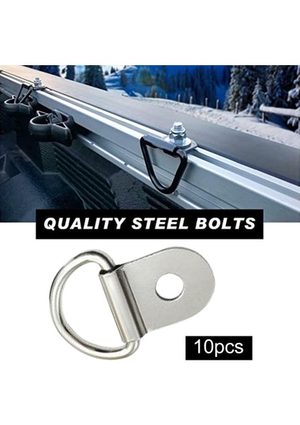 10PCS D Şekil Halka Bağlama Rv Römorkları Için Zil Arazitleri Gümüş 5.5mm(Yurt Dışından)