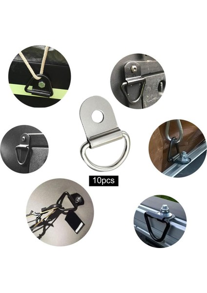 10PCS D Şekil Halka Bağlama Rv Römorkları Için Zil Arazitleri Gümüş 5.5mm(Yurt Dışından)