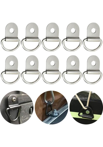 10PCS D Şekil Halka Bağlama Rv Römorkları Için Zil Arazitleri Gümüş 5.5mm(Yurt Dışından)