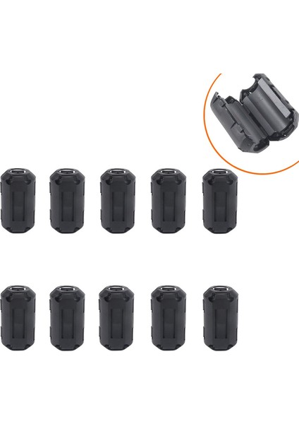 10PCS 13MM Ferrit Çekirdek Halkalar Boncuk Filtre Ses Kablosu USB Kablo Filtre Klibi(Yurt Dışından)