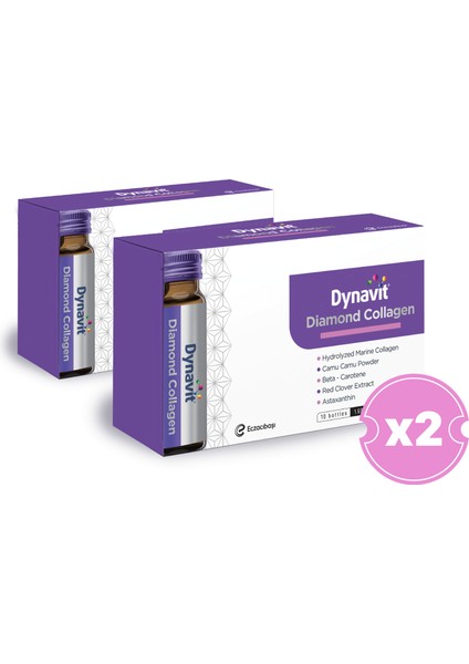 Eczacıbaşı Dynavit Diamond Collagen - Takviye Edici Gıda 10 Şişe / 50 ml 2'li Paket