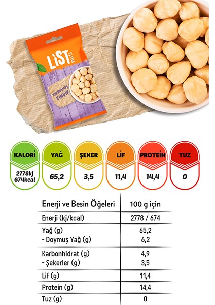 Kavrulmuş Fındık Içi 5 x 34 G