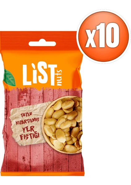 List Nuts Kızarmış Yer Fıstığı 10 x 40 gr