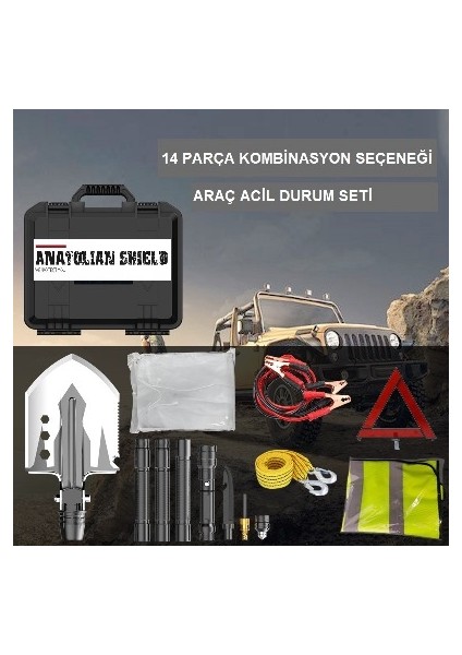 Araç Acil Yardım Seti ve Taktik Kürek Seti
