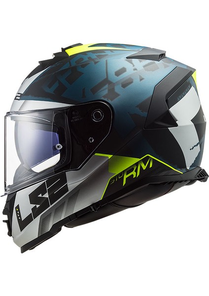 Motosiklet Storm Sprınter Mat Siyah-Gri-Cobalt Kask S