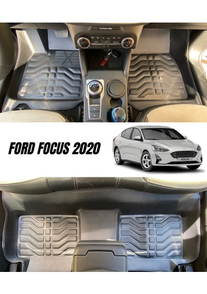 Ford Focus 2020 & Sonrası Araca Özel 5d Oto Paspas Seti - Bej