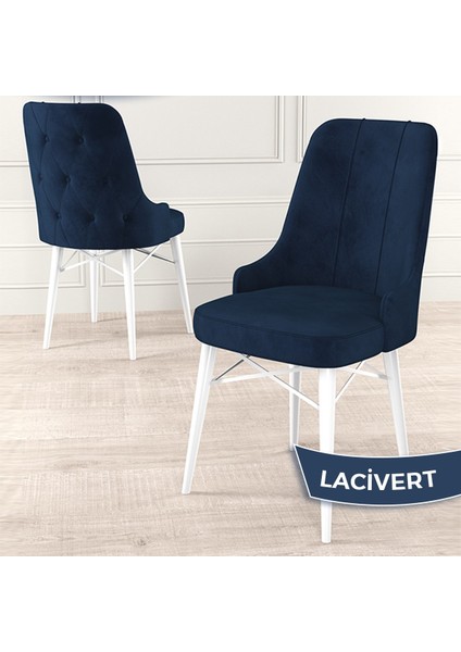 Concept Iza Serisi 80 x 132 cm Açılabilir Mdf Masa Beyaz Mutfak Masa Takımı 4 Sandalye